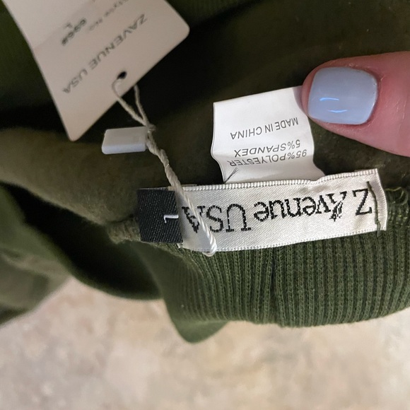 Zavenue NWT sweatshirt tunic - Sz L - olive green - Picture 6 of 8